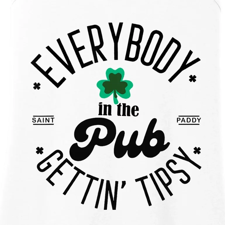 Everybody In The Pub Getting Tipsy St Patricks Day Shamrock Ladies Essential Tank