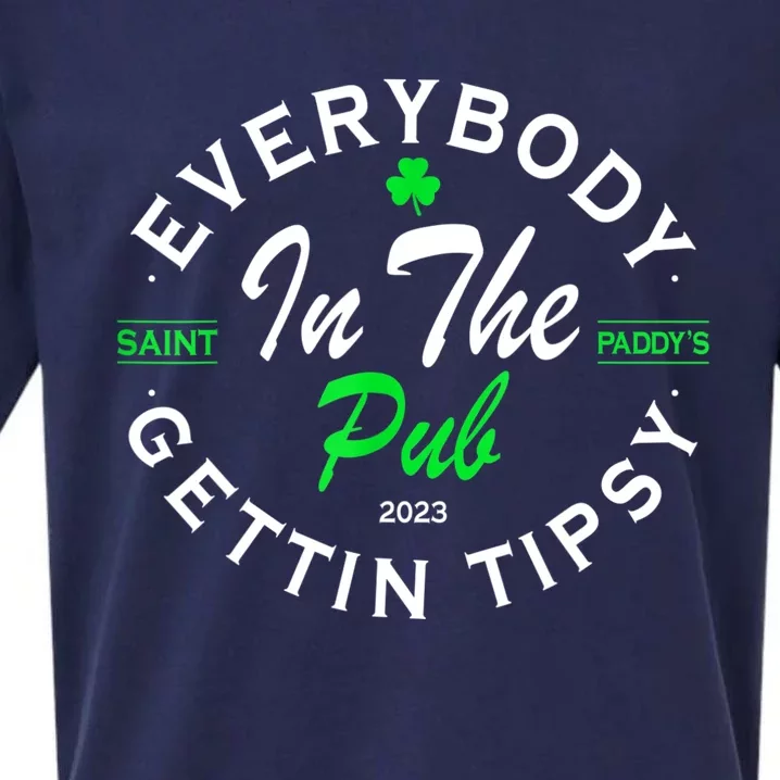 Everybody In The Pub Getting Tipsy St Patricks Day Shamrock Sueded Cloud Jersey T-Shirt