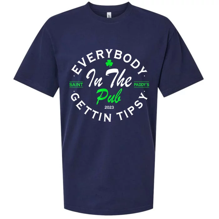 Everybody In The Pub Getting Tipsy St Patricks Day Shamrock Sueded Cloud Jersey T-Shirt