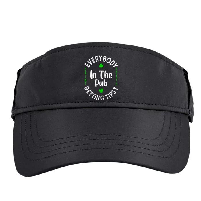 Everybody In The Pub Getting Tipsy St Patricks Day Shamrock Adult Drive Performance Visor