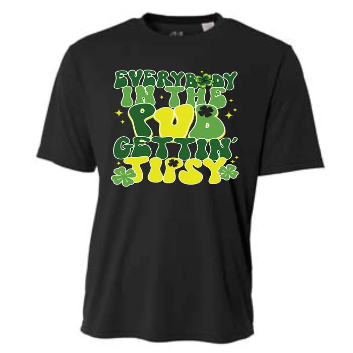 Everybody In The Pub Getting Tipsy Funny St Pattys Day Cooling Performance Crew T-Shirt