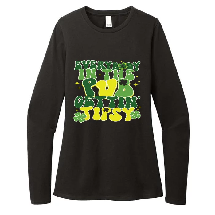 Everybody In The Pub Getting Tipsy Funny St Pattys Day Womens CVC Long Sleeve Shirt