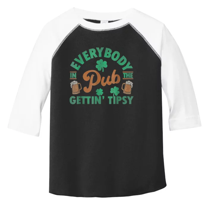 Everybody In The Pub Getting Tipsy Funny St Patrick's Day Toddler Fine Jersey T-Shirt