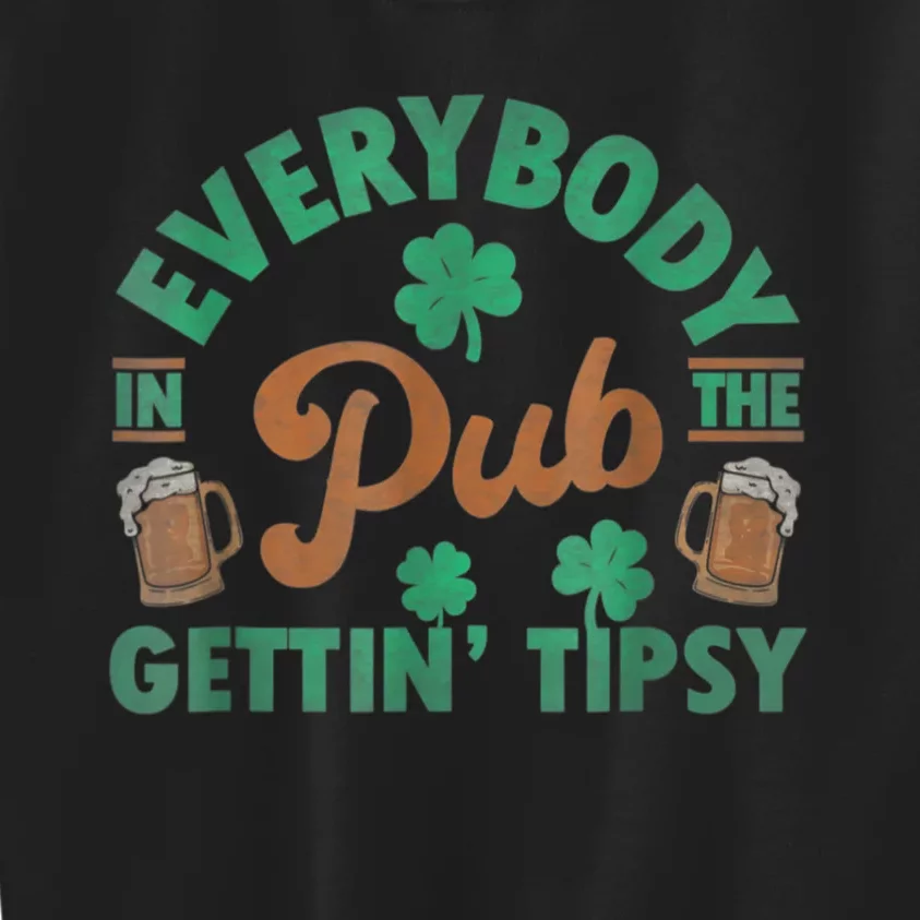 Everybody In The Pub Getting Tipsy Funny St Patrick's Day Kids Sweatshirt