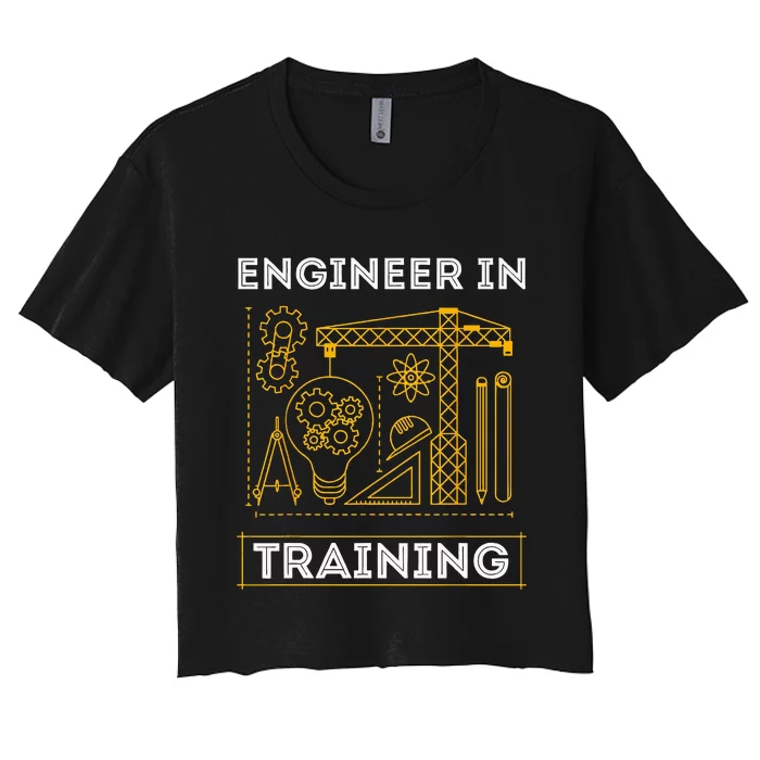 Engineer In Training Future Engineer Holding Engineering Women's Crop Top Tee