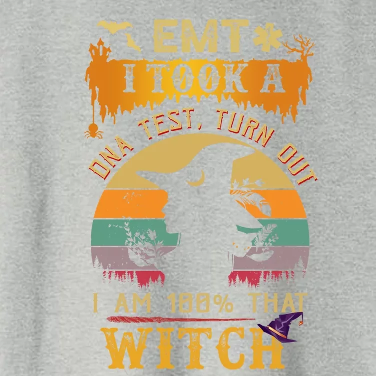 Emt I Took A Dna Test Turns Out Im 100 That Witch Cool Gift Women's Crop Top Tee