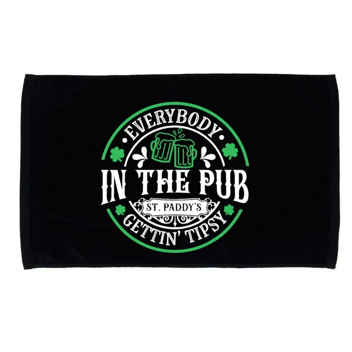 Everybody In The Pub Getting Tipsy St Patricks Day Drinking Microfiber Hand Towel