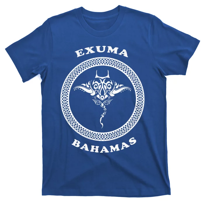 Exuma Islandsbahamas Tribal Stingray Vacation T-Shirt