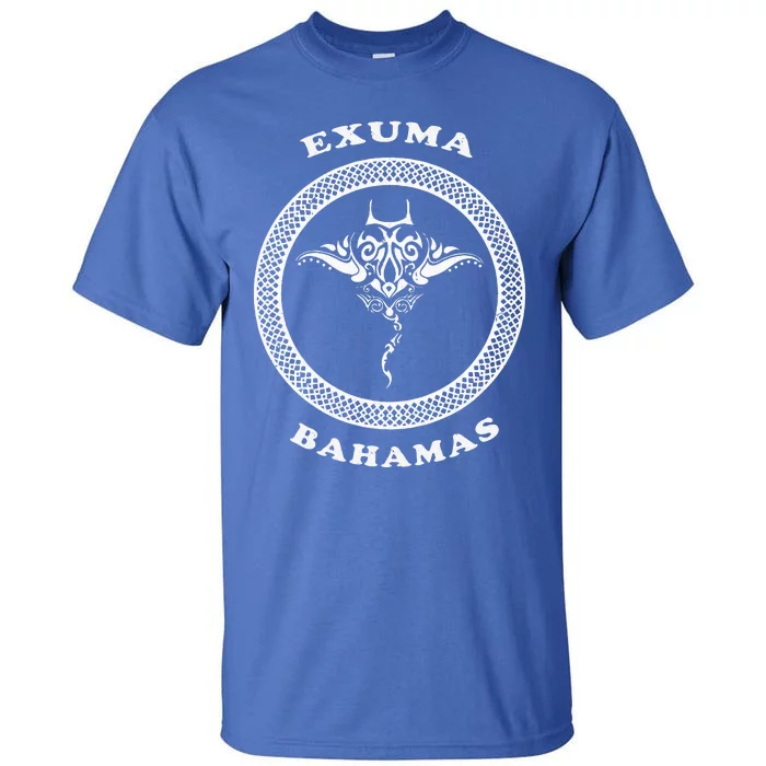 Exuma Islandsbahamas Tribal Stingray Vacation Tall T-Shirt