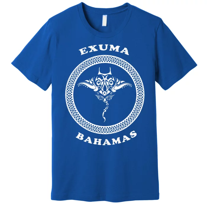 Exuma Islandsbahamas Tribal Stingray Vacation Premium T-Shirt