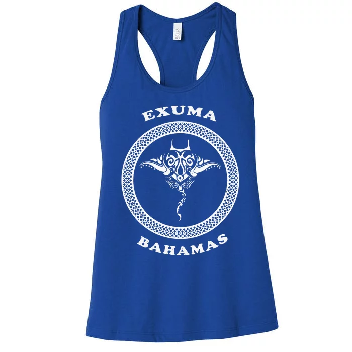 Exuma Islandsbahamas Tribal Stingray Vacation Women's Racerback Tank