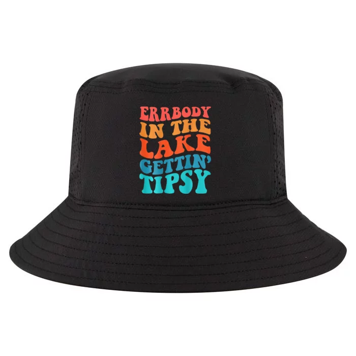 Everybody In The Lake Getting Tipsy Retro Groovy Cool Comfort Performance Bucket Hat