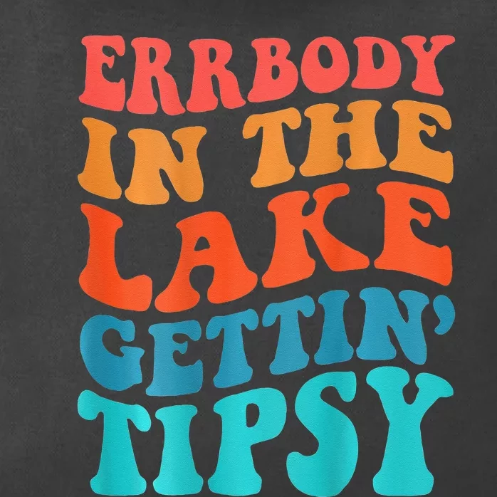 Everybody In The Lake Getting Tipsy Retro Groovy Zip Tote Bag