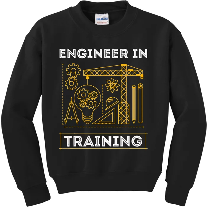 Engineer In Training Future Engineer Holding Engineering Kids Sweatshirt