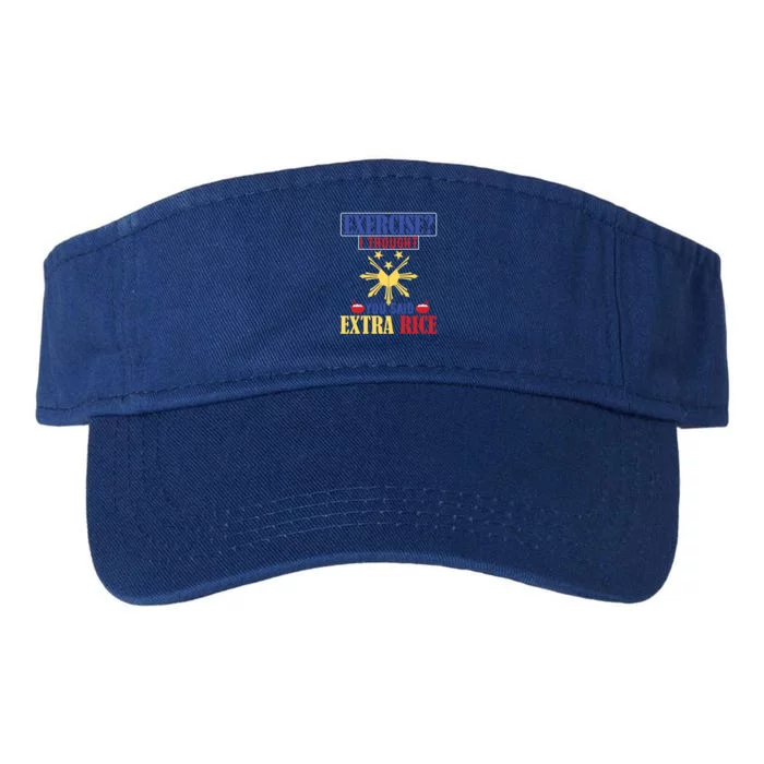 Exercise ? I Thought You Said Extra Rice Philippine Filipino Cool Gift Valucap Bio-Washed Visor