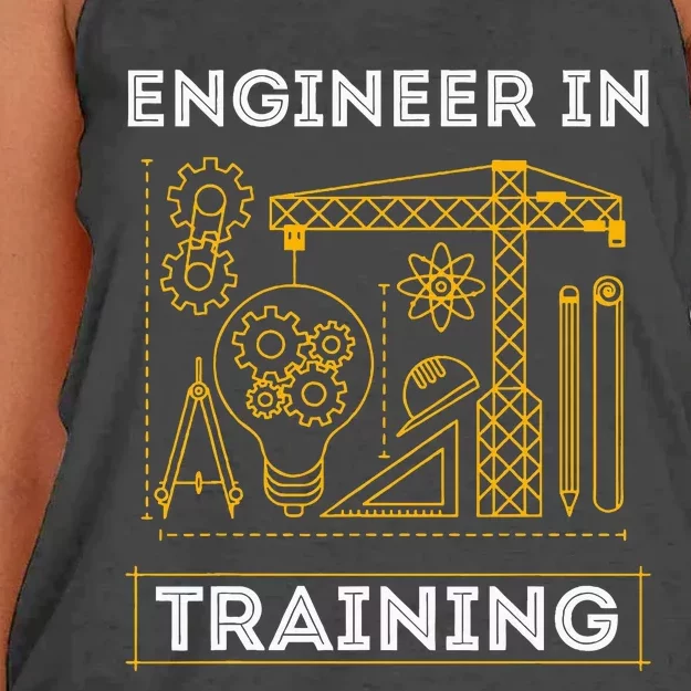 Engineer In Training Future Engineer Holding Engineering Women's Knotted Racerback Tank