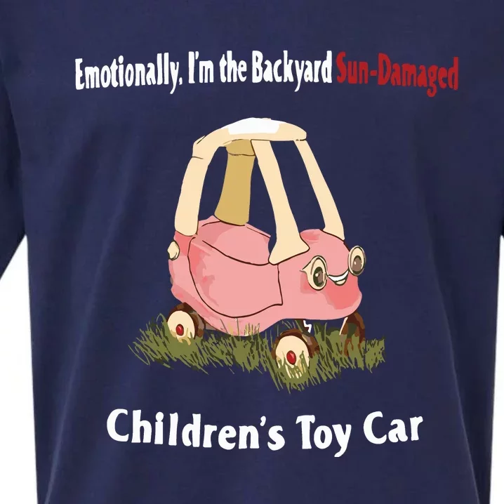 Emotionally Im The Backyard SunDamaged Childrens Toy Car Sueded Cloud Jersey T-Shirt