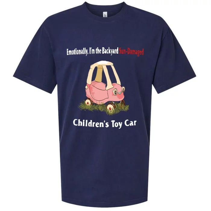 Emotionally Im The Backyard SunDamaged Childrens Toy Car Sueded Cloud Jersey T-Shirt