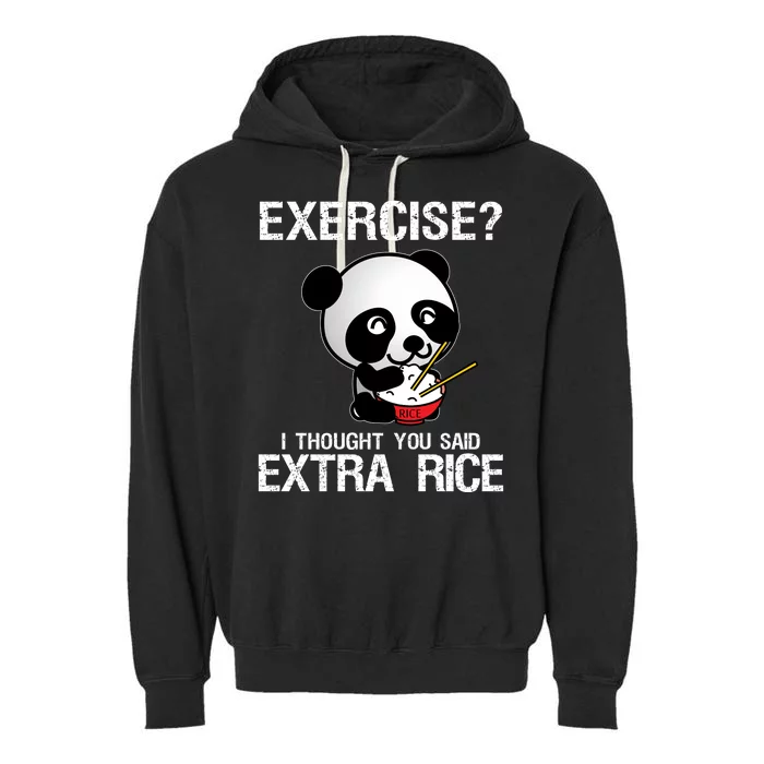 Exercise I Thought You Said Extra Rice Garment-Dyed Fleece Hoodie