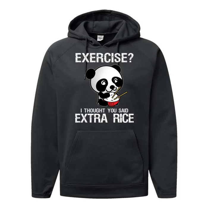 Exercise I Thought You Said Extra Rice Performance Fleece Hoodie