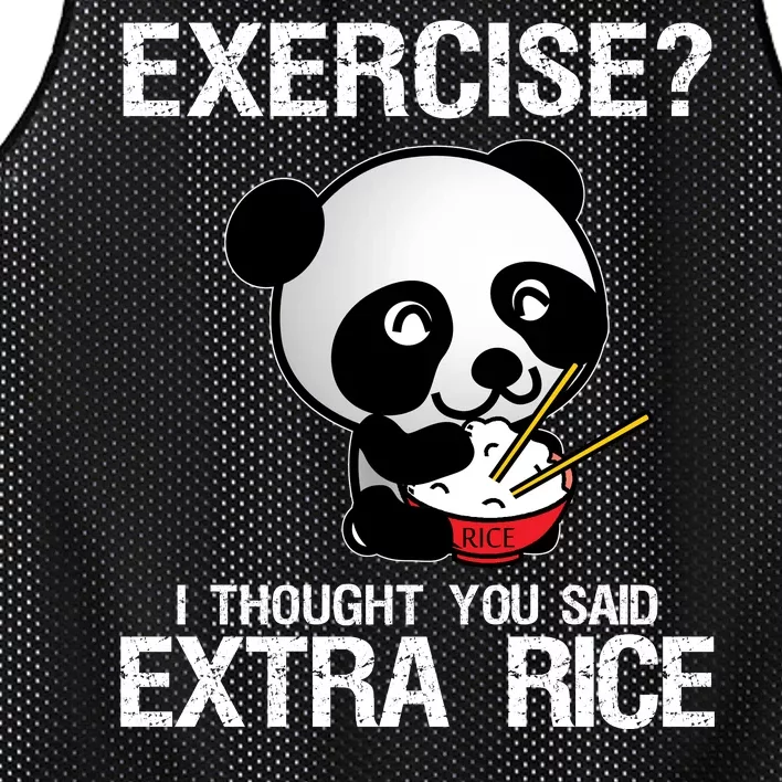 Exercise I Thought You Said Extra Rice Mesh Reversible Basketball Jersey Tank