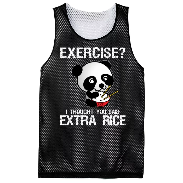 Exercise I Thought You Said Extra Rice Mesh Reversible Basketball Jersey Tank