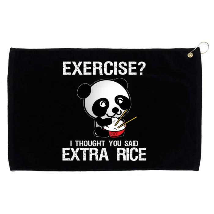 Exercise I Thought You Said Extra Rice Grommeted Golf Towel