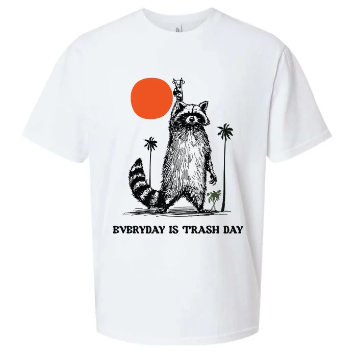 Everyday Is Trash Day Raccoon Sueded Cloud Jersey T-Shirt