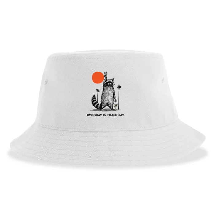 Everyday Is Trash Day Raccoon Sustainable Bucket Hat