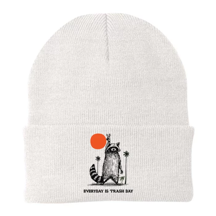 Everyday Is Trash Day Raccoon Knit Cap Winter Beanie