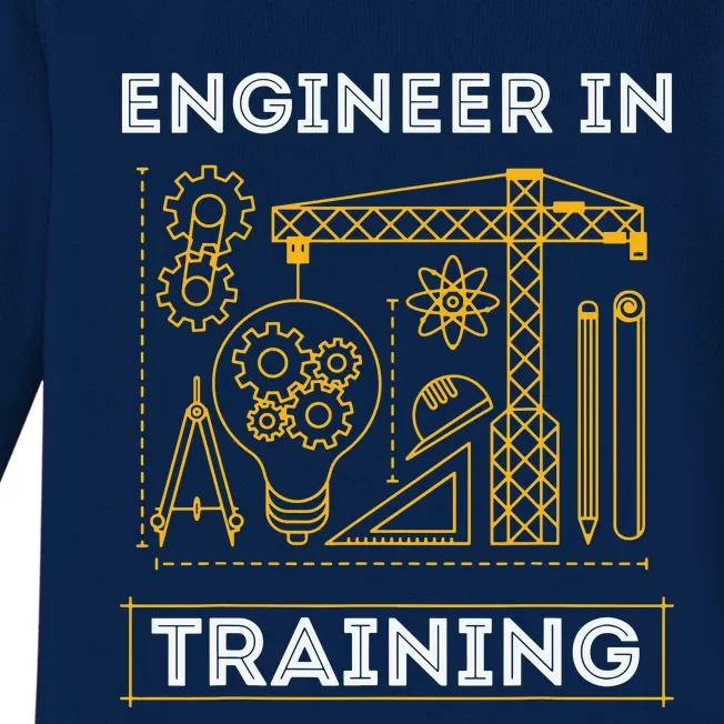 Engineer In Training Future Engineer Holding Engineering Baby Long Sleeve Bodysuit