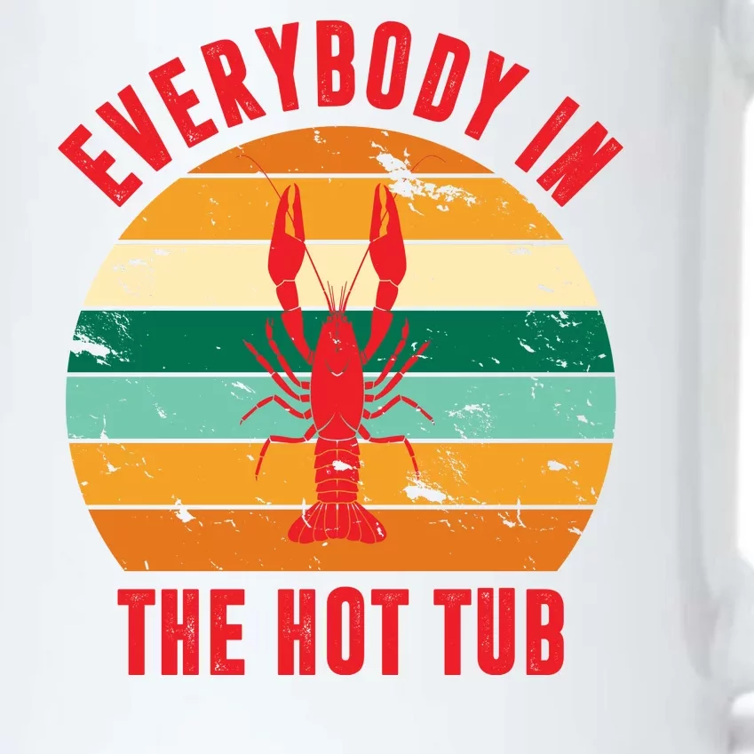 Everybody In The Hot Tub Funny Crawfish Black Color Changing Mug