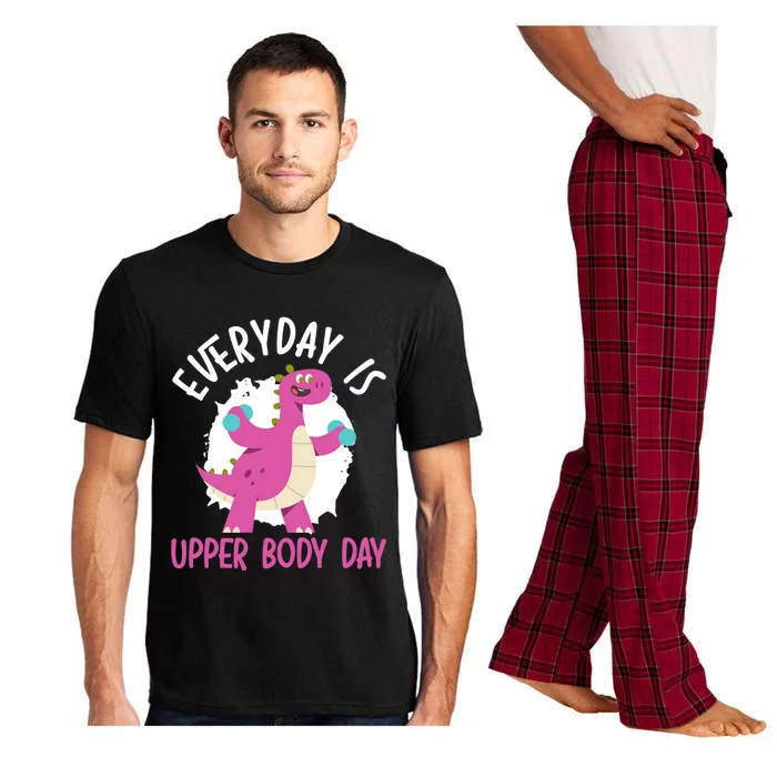 Everyday Is Upper Body Day Fitness Dinosaur Brachiosaurus Gift Pajama Set