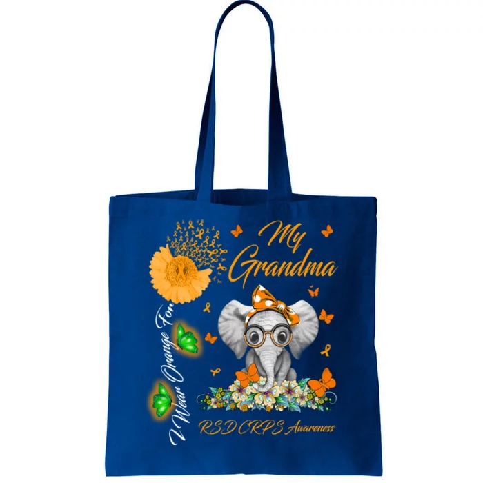 Elephant I Wear Orange For My Grandma Rsd Crps Awareness Gift Tote Bag