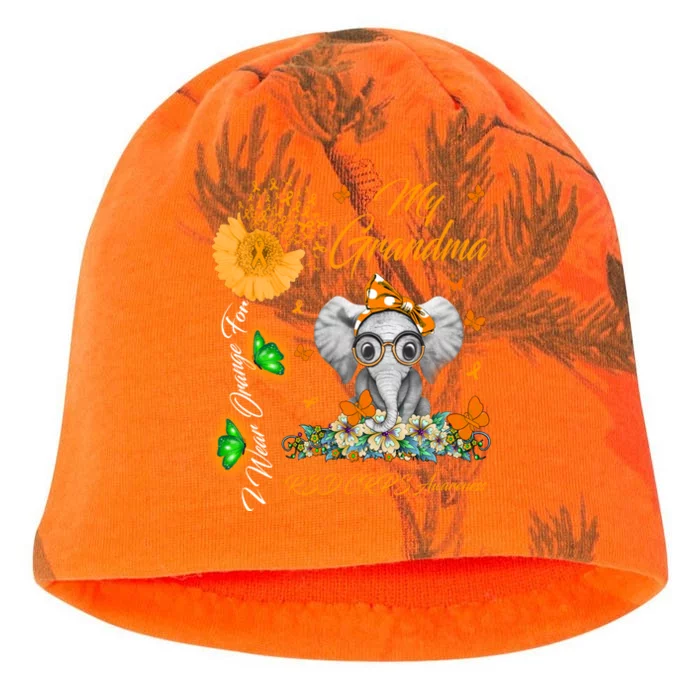 Elephant I Wear Orange For My Grandma Rsd Crps Awareness Gift Kati - Camo Knit Beanie