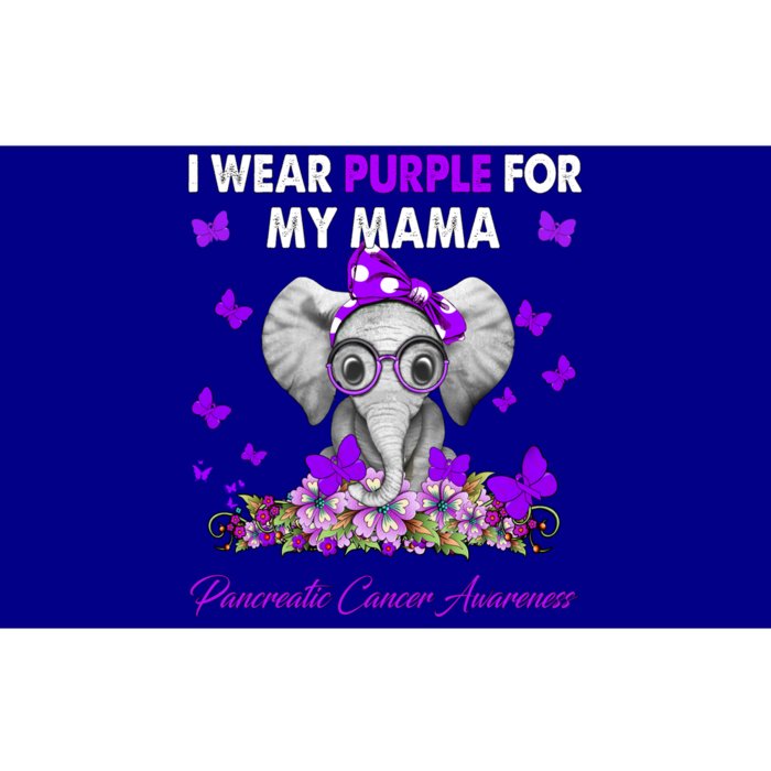 Elephant I Wear Purple For My Mama Pancreatic Cancer Meaningful Gift Bumper Sticker