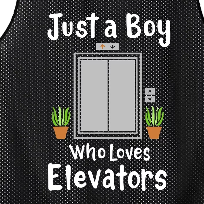 Elevator Just A Boy Who Loves Elevators Mesh Reversible Basketball Jersey Tank