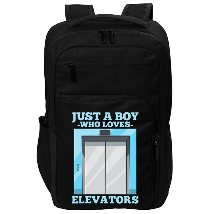 Elevator Just a Who Loves Elevators Impact Tech Backpack