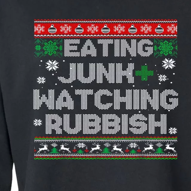 Eating Junk And Watching Rubbish Ugly Christmas Sweaters Cropped Pullover Crew