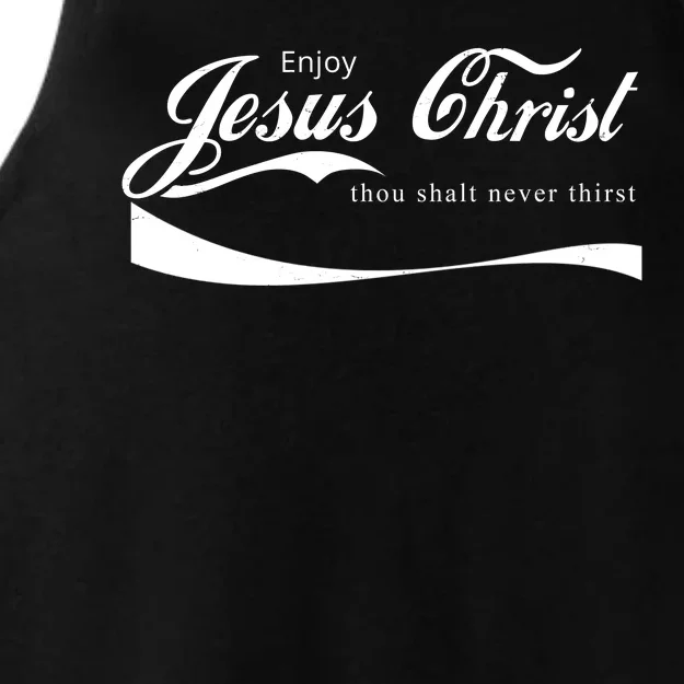 Enjoy Jesus Christ Thou Shalt Never Thirst Ladies Tri-Blend Wicking Tank