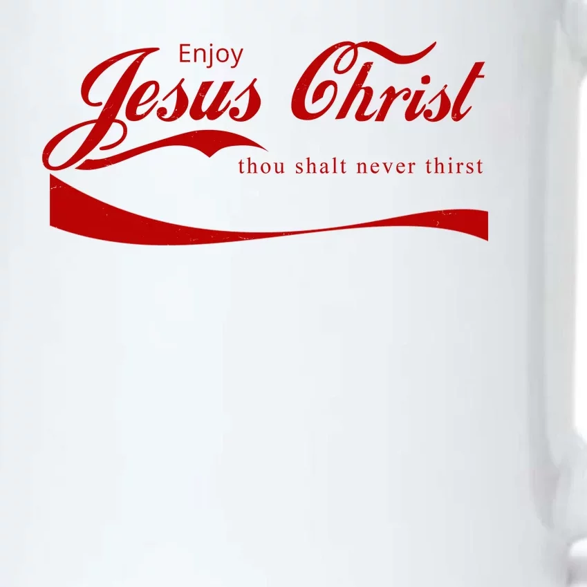 Enjoy Jesus Christ Thou Shalt Never Thirst Black Color Changing Mug