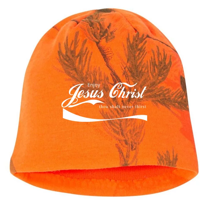 Enjoy Jesus Christ Thou Shalt Never Thirst Kati - Camo Knit Beanie