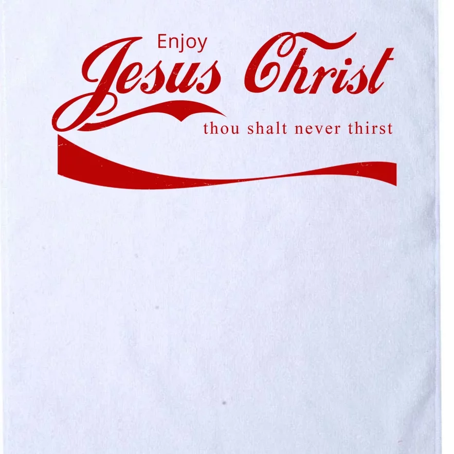 Enjoy Jesus Christ Thou Shalt Never Thirst Platinum Collection Golf Towel