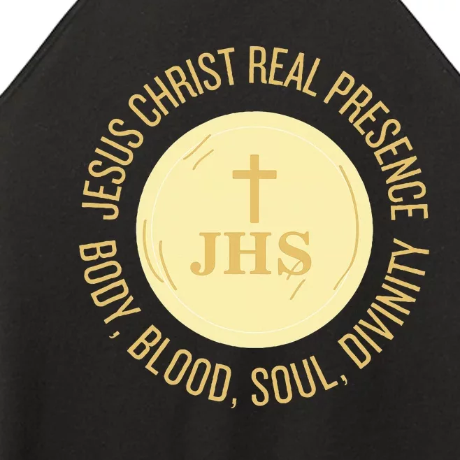 Eucharist Jesus Christ Presence Body Blood Soul Divinity Women’s Perfect Tri Rocker Tank