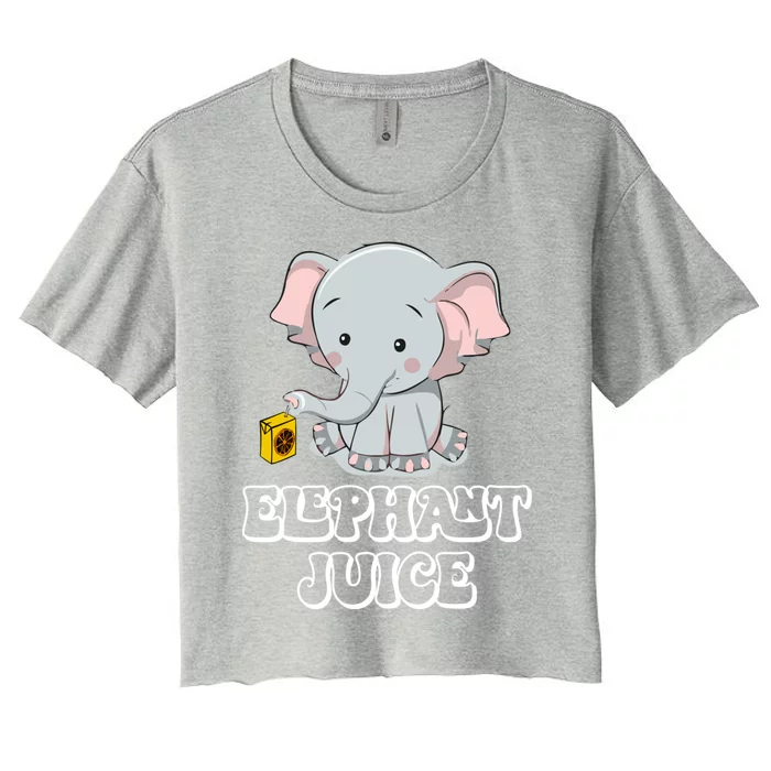 Elephant Juice Cute Valentines Day I Love You Friend Gift Women's Crop Top Tee