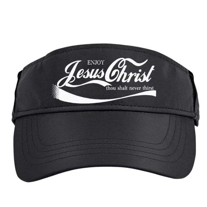 Enjoy Jesus Christ Thou Shall Never Thirst Adult Drive Performance Visor