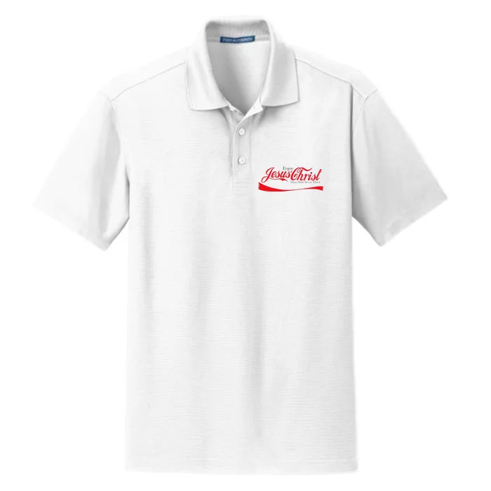 Enjoy Jesus Christ Thou Shalt Never Thirst Funny Religious Dry Zone Grid Performance Polo