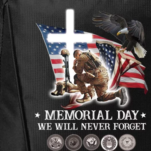 Eagle Jesus Cross Memorial Day We Will Never Forget Gift City Backpack