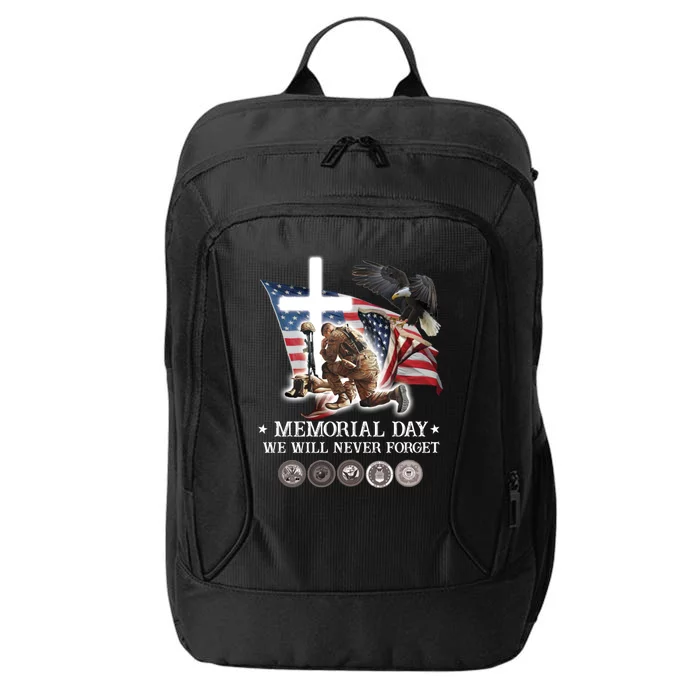 Eagle Jesus Cross Memorial Day We Will Never Forget Gift City Backpack