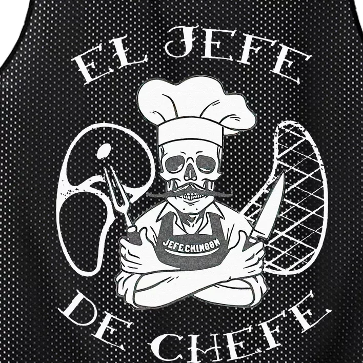 El Jefe De Chefe Funny Mexican Dad Boss Latino Mesh Reversible Basketball Jersey Tank